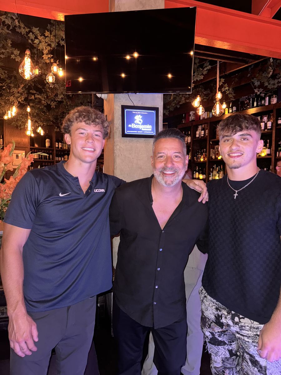 Marc D'Amelio at a team dinner